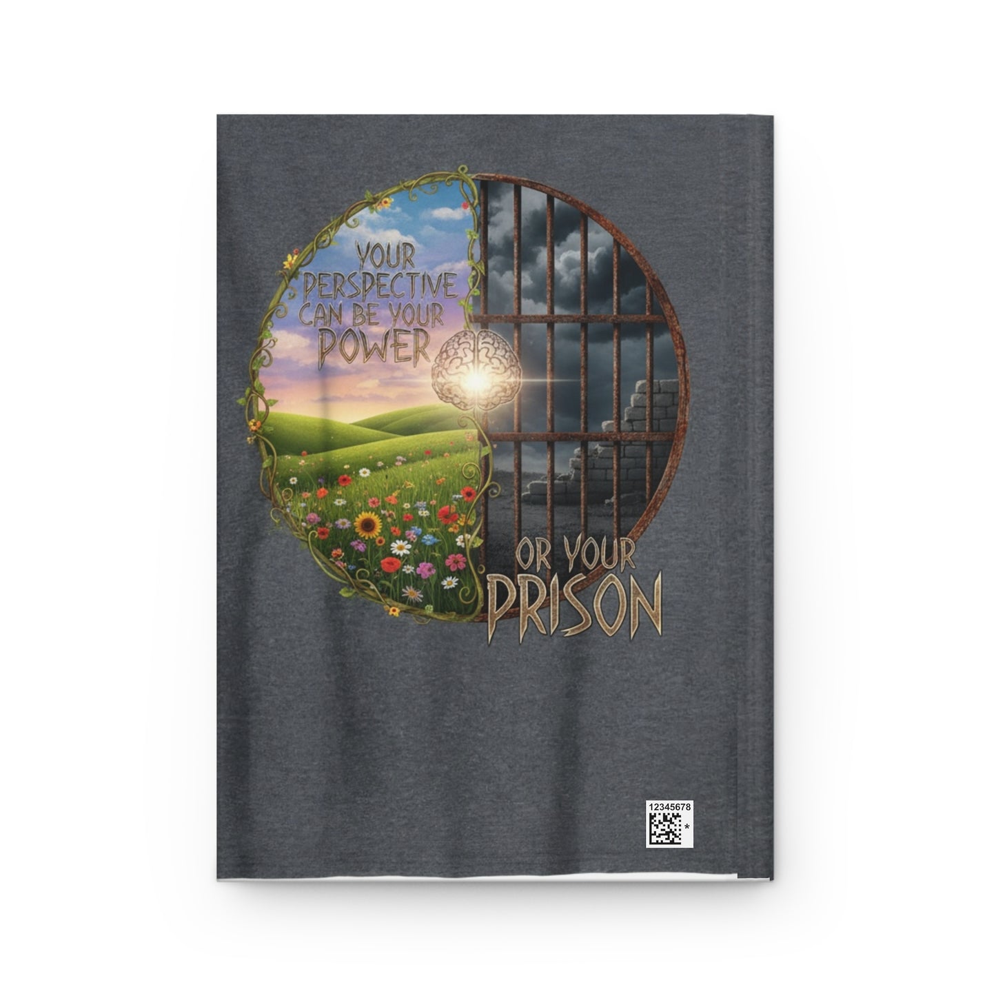 Inspirational Hardcover Journal - "Your Perspective Can Be Your Power or Your Prison"