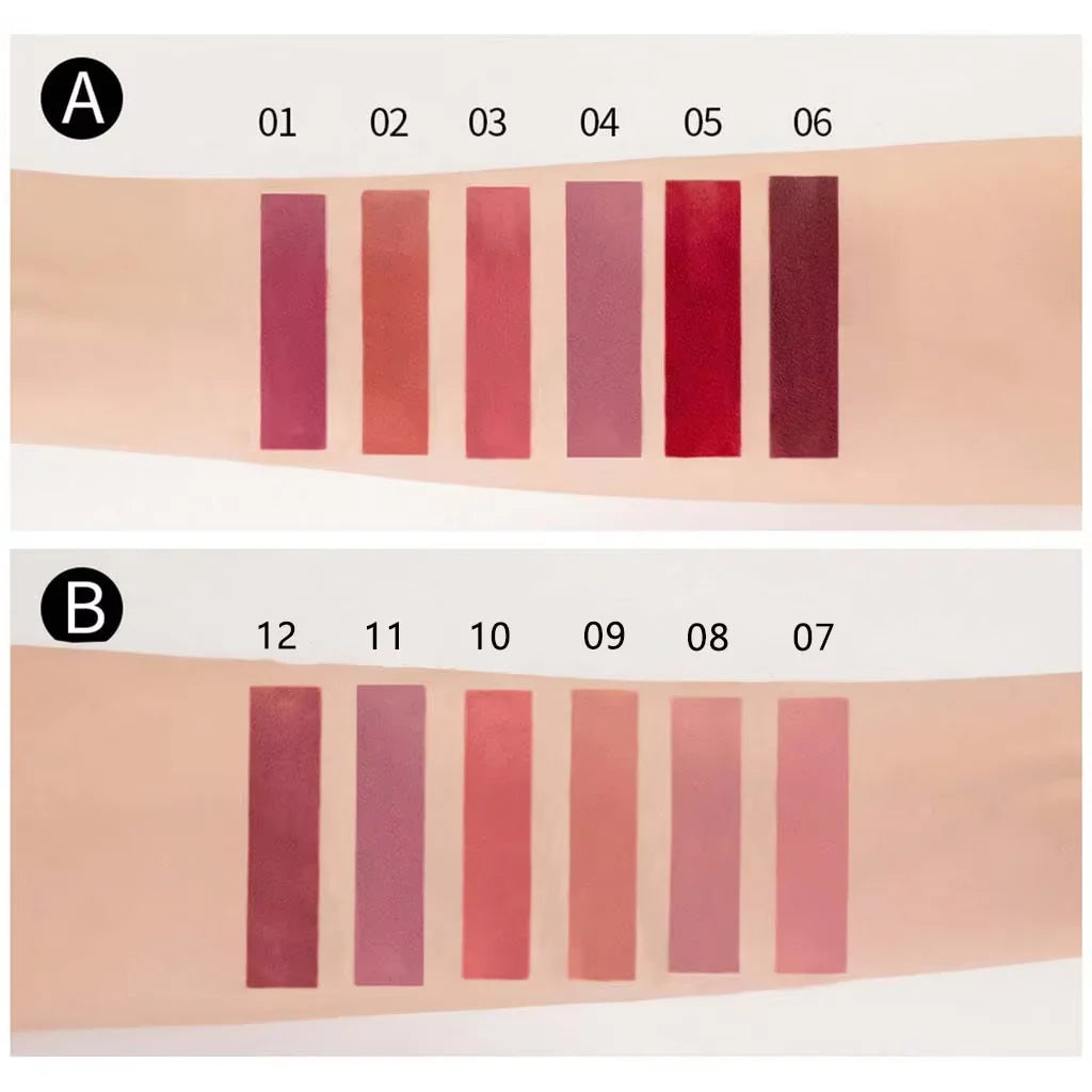 LuxeMatte™ by Handaiyan – 6-Piece Waterproof Matte Lipstick Set