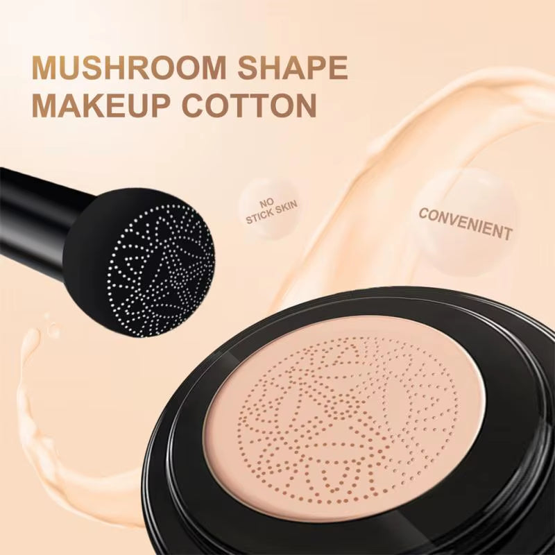 GlowVeil Mushroom Air Cushion CC Cream – Lightweight, Long-Lasting Moisture & Natural Brightening Coverage