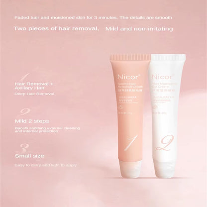 Nicor Lip Hair Removal Cream – Gentle Facial Hair Remover for Men & Women, Smooth Lip & Moustache Area in Minutes